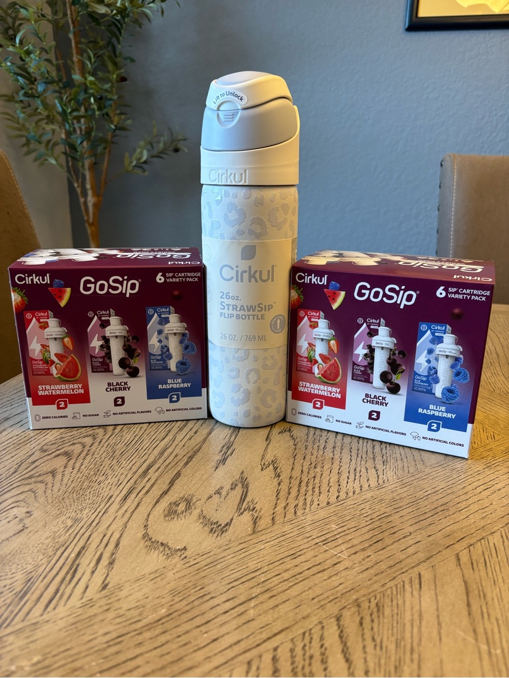 Cirkul Luxe Leopard StrawSip Bottle Bundle